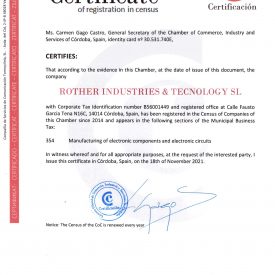 Certificacion camara comercio